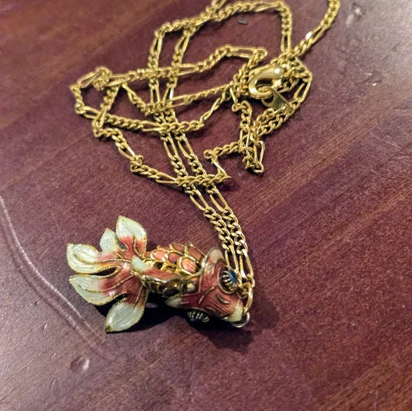 Articulated Koi Fish Pendant Necklace - Picture 4 of 10